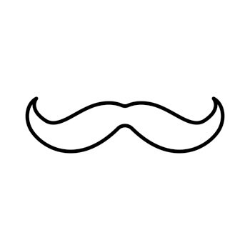 Mustache line icon  eps 10