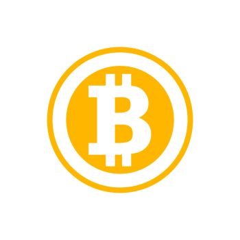 Bitcoin symbol in flat style Cryptocurrency logo EPS 10