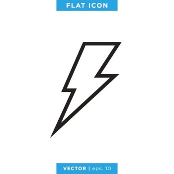 Lightning Isolated Vector Icon Electric Bolt Flash Icon Power
