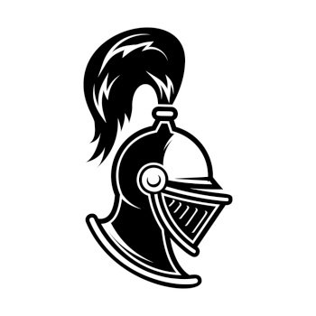 knight helmet clip art black and white