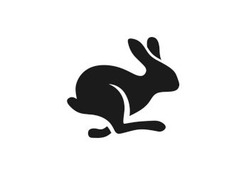 bunny jumping silhouette
