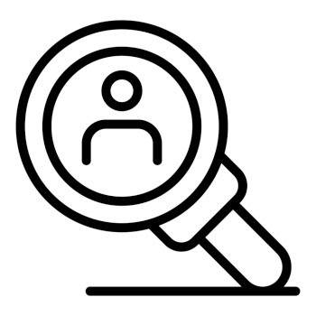 Magnifier icon simple style Royalty Free Vector Image