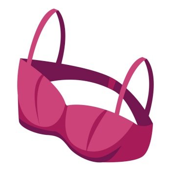 Image Details IST_21575_23585 - Pink bra icon. Cartoon of pink bra vector  icon for web design isolated on white background. Pink bra icon, cartoon  style