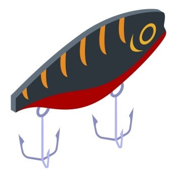 Fish bait plastic icon flat isolated Royalty Free Vector