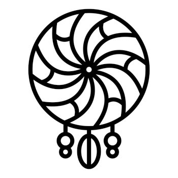 Dreams catcher icon, outline style 15899248 Vector Art at Vecteezy