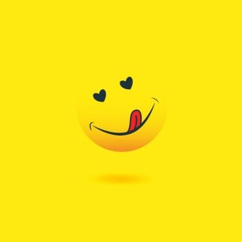 Image Details IST_17134_06962 - Yummy icon. Hungry smiling face with mouth  and tongue emoji. Delicious, healthy funny lunch tasty mood smile avatar  happy yellow character cute vector isolated cartoon symbol.. Yummy icon.