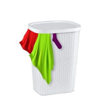 Realistic Green Plastic Basket 3d Template Vector Illustration