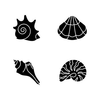 seashell silhouette clip art