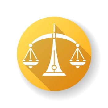 Libra scales linear silhouette icon Royalty Free Vector