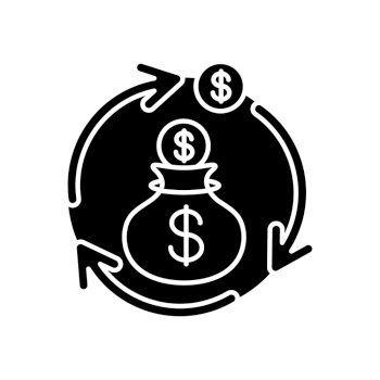 Process Flow Icon Black