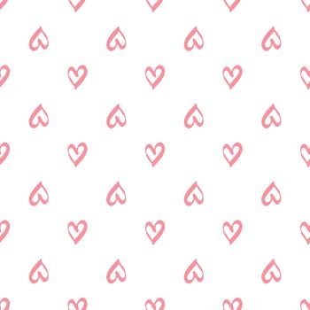 Valentine Day Pink Hearts Geometric Seamless Background , Pattern