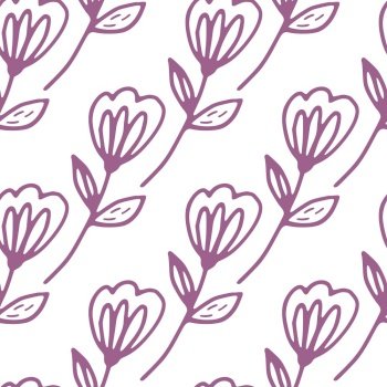 Seamless pattern with cute flowers on pink background. Simple style. Doodle  floral wallpaper. 5609954 Vector Art at Vecteezy