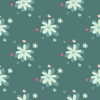 Seamless Background Pattern Green Wallpaper Vector Illustration