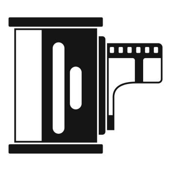 Film clapper icon. Simple illustration of film clapper vector icon