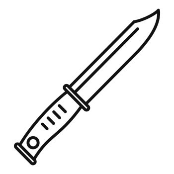 Image Details IST_22196_64359 - Survival hunter knife icon. Simple
