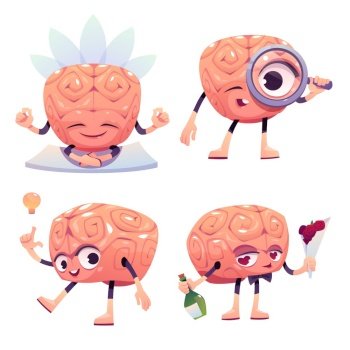 funny cartoon brains