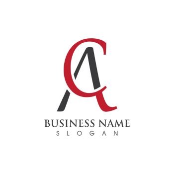 Swoosh letter ac logo design for business Vector Image