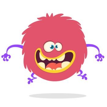 Cartoon Happy Monster With Big Mouth Laughing . Vector illustration of red  monster character. Halloween design Stock Vector Image & Art - Alamy