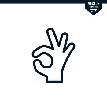 ok hand gesture icon