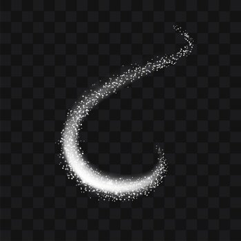 Black glitter particles on white background, Stock vector