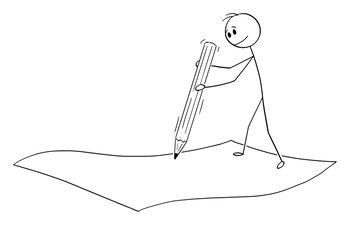 Cartoon Vector Stick Man Stickman Drawing Of Business Man Shaking