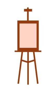 Wooden paint board with white empty paper frame Vector Image