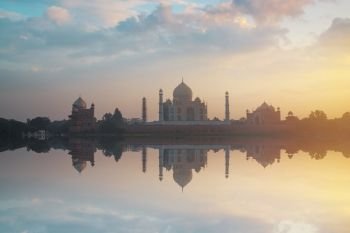 Taj Mahal  white marble mausoleum on the south bank of the Yamuna river in the Indian city of Agra  Uttar Pradesh
