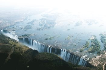 Aerial View over Victoria Falls