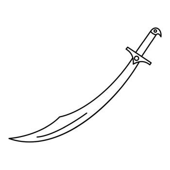 arabian sword vector