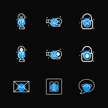 email   pause   message     crypto currency   money   crypto   currency   icons   lock   unlock   graph   rate  icon  vector  design   flat   collecti