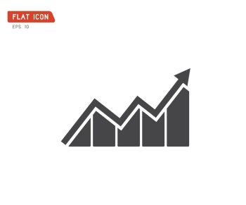 Business graph Icon Vector  logo eps illustration