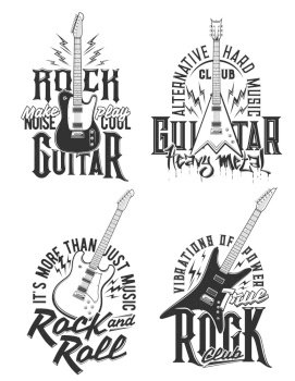 Image Details INH_47129_95736 - Vintage hand drawn rock n roll poster. Music  t shirt design label. Musical tee graphics with emblem. Rock festival,  slogan graphic for banner. Electric guitar with wings behind