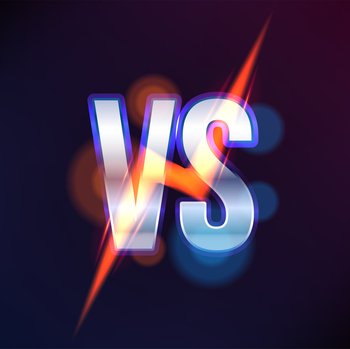 Versus background vs battle competition mma Vector Image