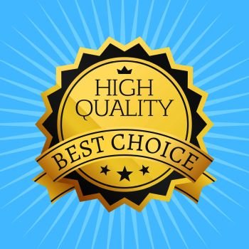 Premium Vector  Best choice gold vector emblem, best choice label