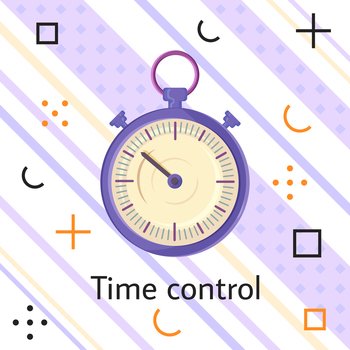 Time control icon simple element from business Vector Image