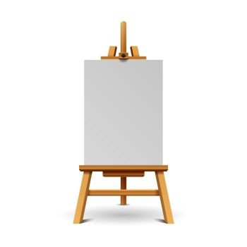 Cartoon easel. Painting canvas. Artist tools icon