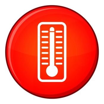 Hot weather symbol. Thermometer with red temperature indicator Stock Vector  Image & Art - Alamy