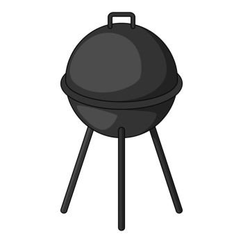 open barbecue grill with heat vector illustration, Stock vector