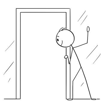 Locked Door, Person Bringing Key, Concept of Problem and Solution, Vector  Cartoon Stick Figure Illustration Stock Vector - Illustration of business,  house: 234193612