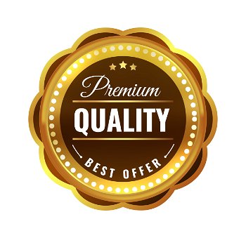 Free Vector  Realistic golden luxury badges collection