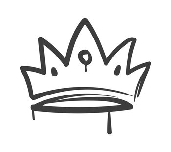 king crown clip art outline