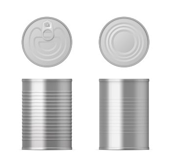 Opened Tincan Ribbed Metal Tin Can, Canned Food. Ready For Your Design.  Product Packing Vector EPS10 Royalty Free SVG, Cliparts, Vectors, and Stock  Illustration. Image 34742566.