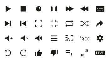 Play Pause Music Symbols