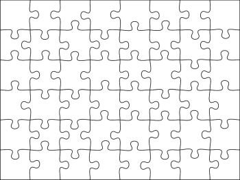 Puzzles Pieces 10x5 Jigsaws Grid Puzzle Shape And Join 50 Piece Game  Graphic Vector Illustration Template Stock Illustration - Download Image  Now - iStock