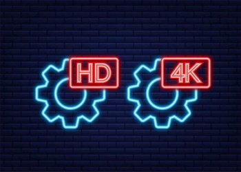 4k, 4k video, medium resolution, player controls, resolution, video, video  settings icon - Download on Iconfinder