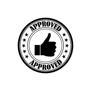approval stamp vector
