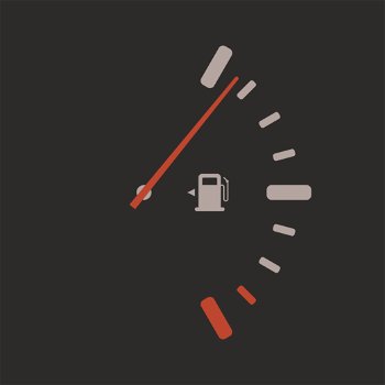 Fuel gauge full tank car dashboard black scale Vector Image