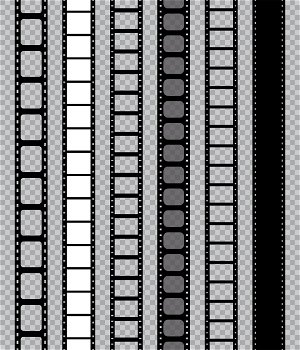 Movie tape. 35mm photo strip film camera frames picture vector