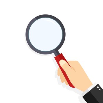 lens search icon - isolated search lens, magnifying lens