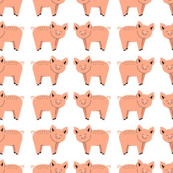 Premium Vector  Seamless pattern with cute cows. background with farm  animals. wallpaper, packaging. flat vector illustration